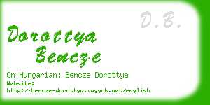 dorottya bencze business card